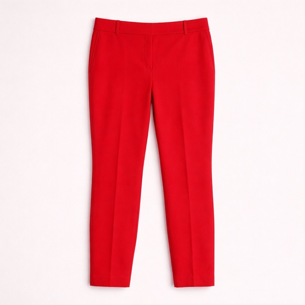 J.Crew Minnie Red Stretch Ankle Pants Size 8